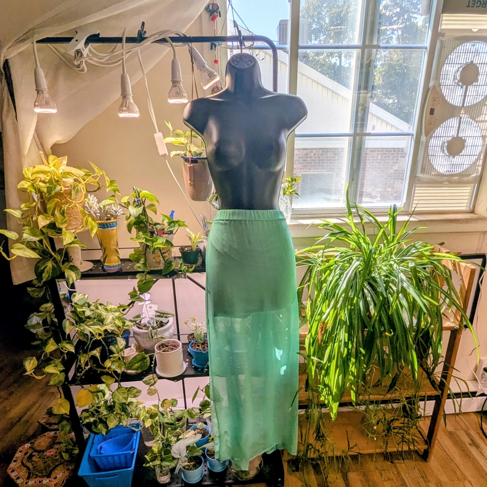 Seafoam Sheer Slip Skirt